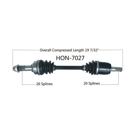 Wide Open OE Replacement CV Axle for HONDA FRONT R TRX420 4TRAX RANCHER 4X4 HON-7027